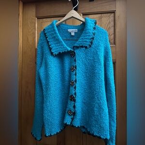 Wind River Turquoise Blue Cardigan Sweater